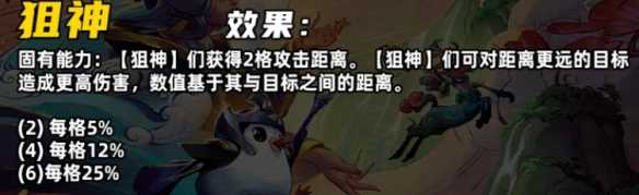 《金铲铲之战》S11狙神羁绊效果介绍