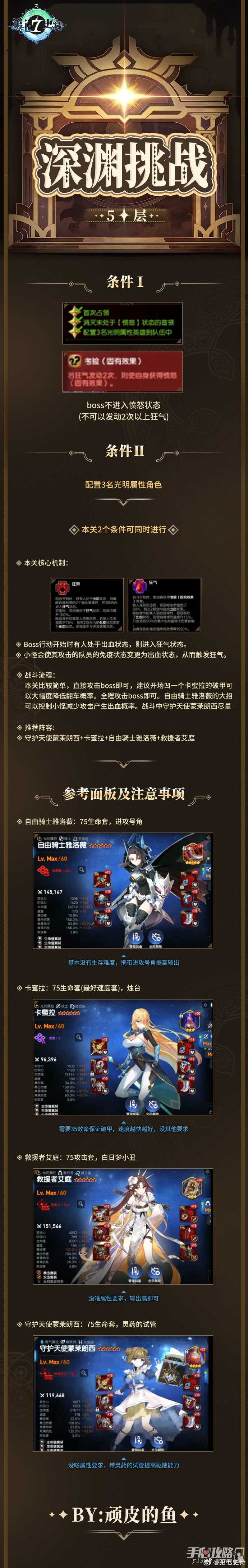 《第七史诗》4层、5层、6层深渊挑战难度通关攻略