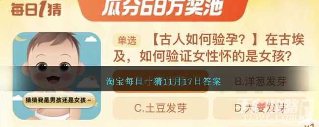 淘宝每日一猜11月17日答案